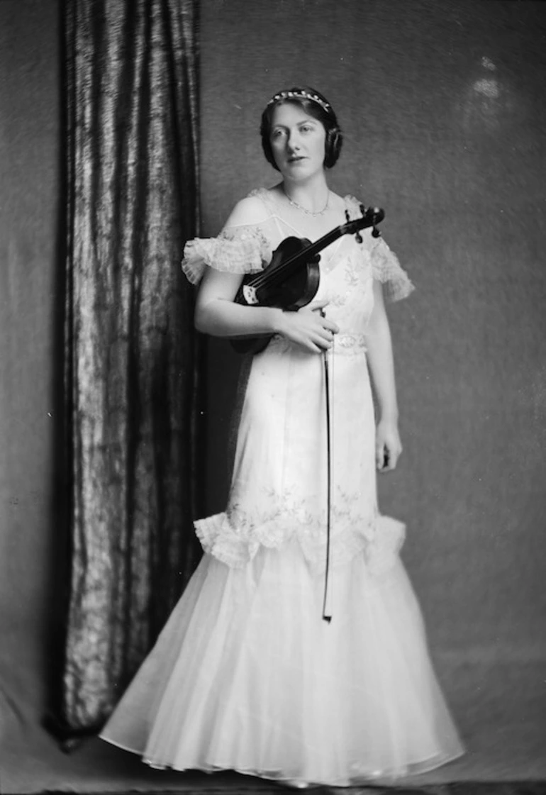 Image: Zillah Vivian Castle with violin