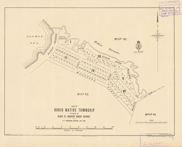 Image: Plan of Hokio native township situated in Block IV, Moutere survey district [electronic resource] / G.F. Richardson, surveyor, July 1902.
