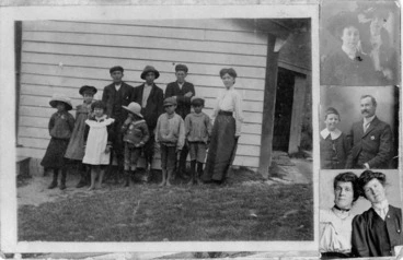 Image: (Teachers and students?) of the school at Te Awaiti