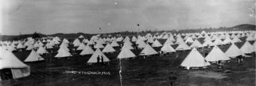Image: World War 1 military camp at Rangiotu
