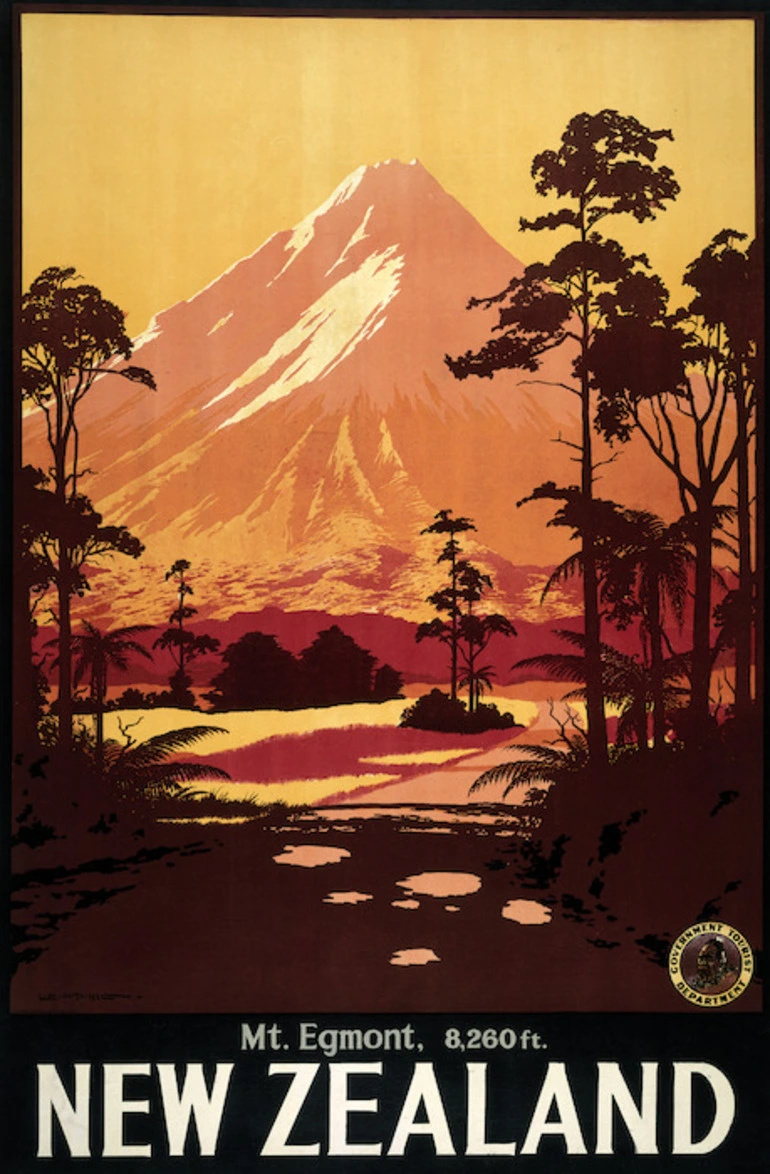 Image: Mitchell, Leonard Cornwall, 1901-1971 :Mt Egmont, 8,260 ft. New Zealand / Government Tourist Department. G H Loney, Government Printer, Wellington. [1934-1937].