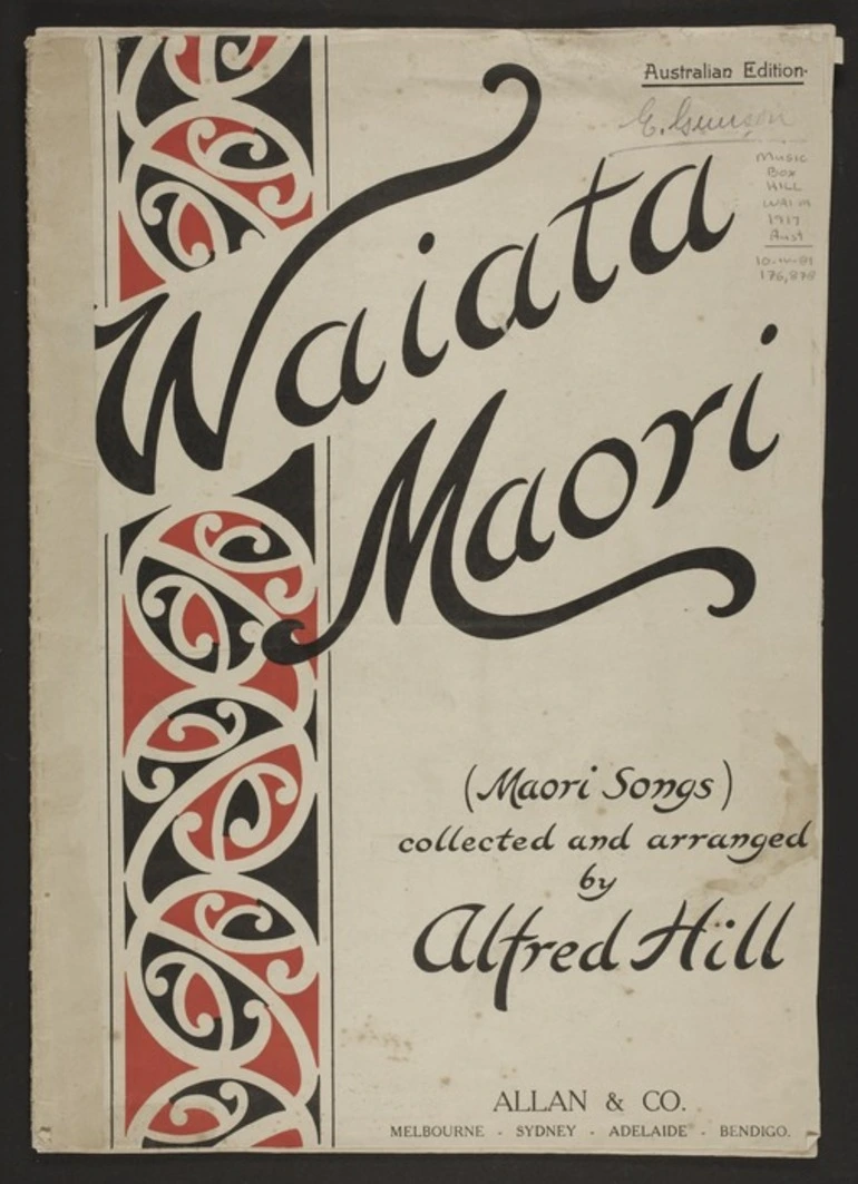 Image: Waiata Māori / Alfred Hill.