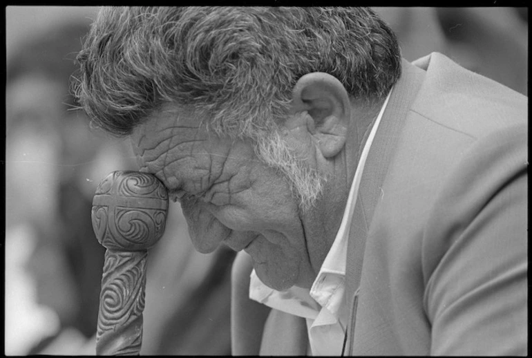 Image: Mr Mac Taylor, Ngapuhi elder, at the Treaty of Waitangi commemoration church service