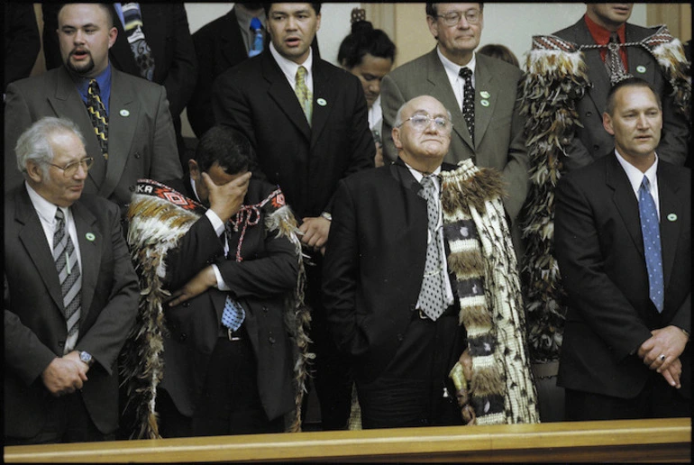 Image: Members of Ngai Tahu at Parliament, Wellington - Photograph taken by Craig Simcox