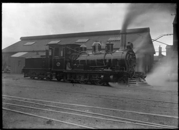 Image: J class steam locomotive, NZR 117, 2-6-0 type, Hillside Railway Workshops.