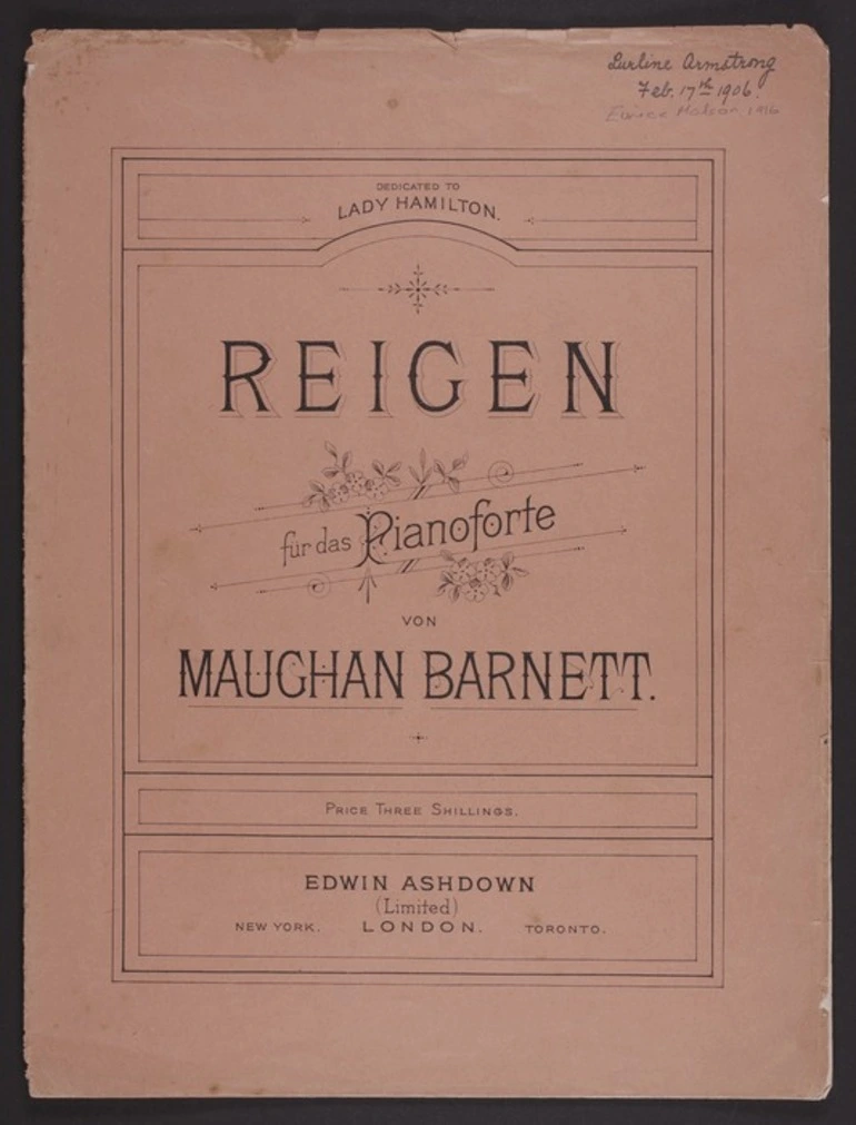 Image: Reigen : für das pianoforte / Maughan Barnett.