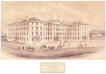 Image: Clayton, William Henry, 1822-1877 :Government Departmental Buildings, Wellington, New Zealand. Erected 1876.