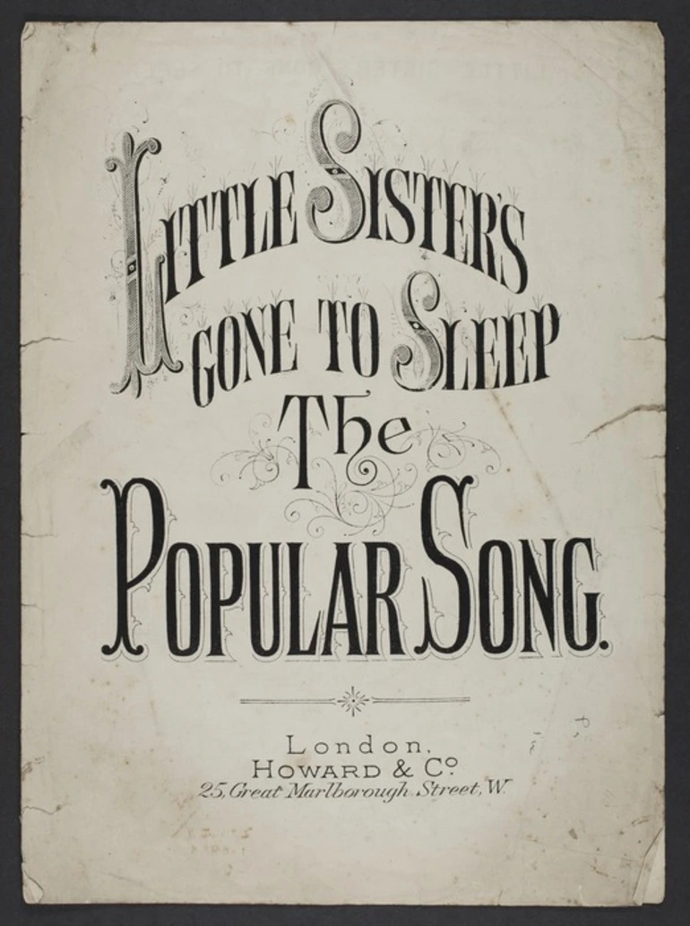 Image: Little sister's gone to sleep / C.A. White ; arr. by Stafford Treco.