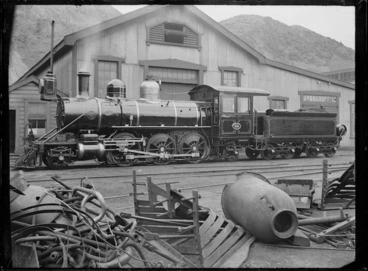 Image: N class steam locomotive, NZR 34, 2-6-2 type.
