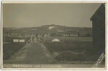 Image: Postcard. New Zealand, Camp, Sling, Bulford / Fred Wright, Andover [photographer. ca 1919].