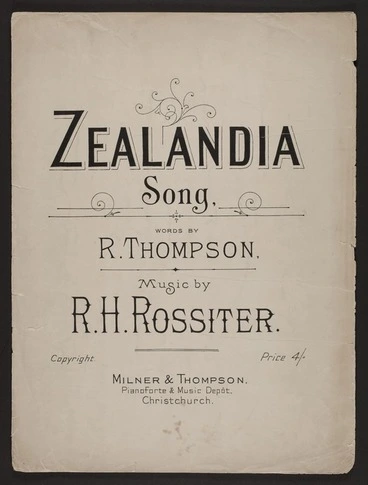Image: Zealandia : song / words by R. Thompson ; music by R.H. Rossiter.