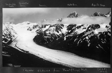 Image: The Tasman Glacier from Haast (King) Hut
