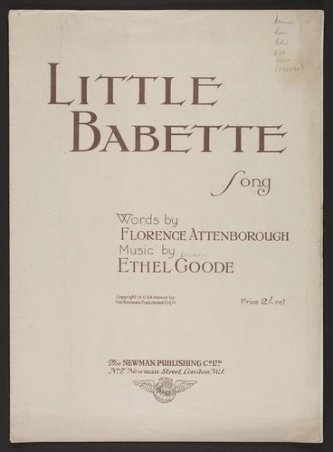 Image: Little Babette / words by Florence Attenborough ; music by Ethel Goode.