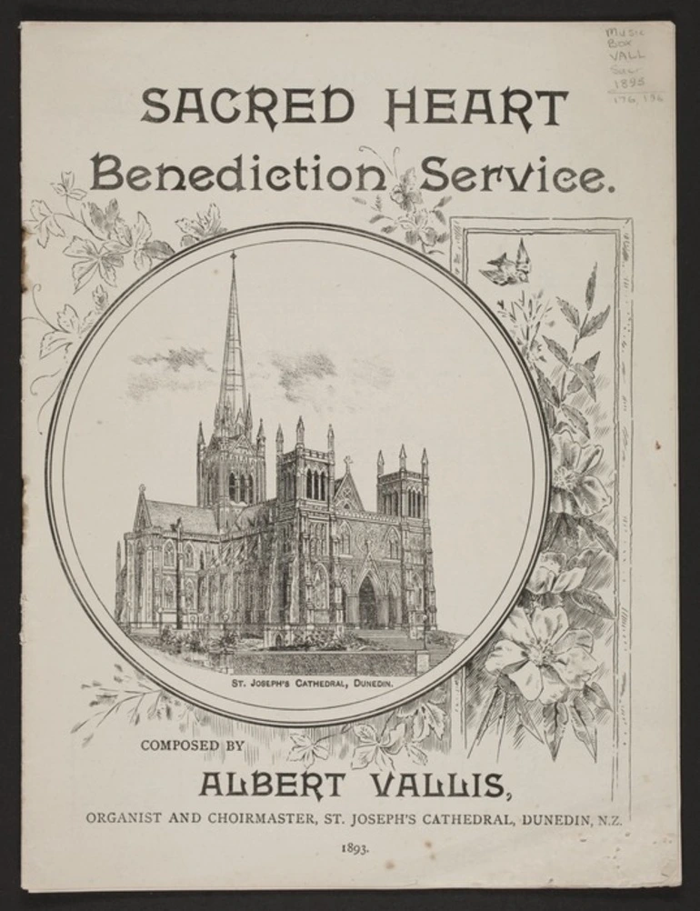 Image: Sacred Heart benediction service / composed by Albert Vallis.