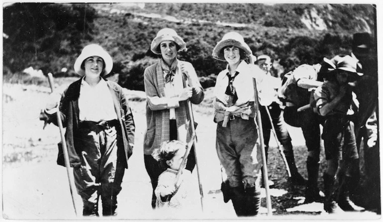 Image: Three women trampers/walkers