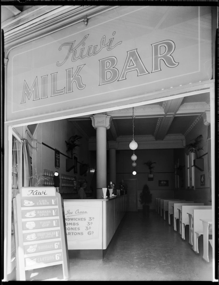 Image: Kiwi Milk Bar, corner of Manners and Herbert Streets, Wellington