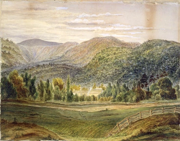 Image: [Horsfall, John Atherton] 1819-1900 :[Mason's Gardens, Hutt Valley. 1875?]