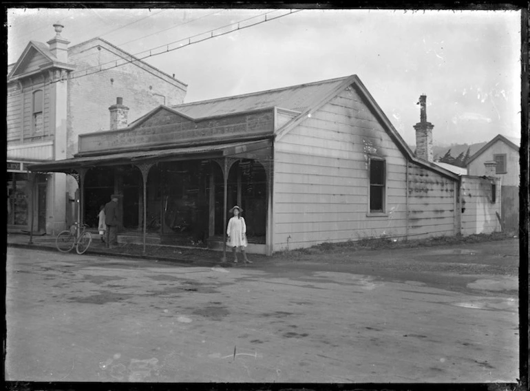 Image: Shop in Petone after a fire.