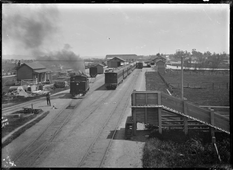 Image: Gisborne Railway Station and railway yards.