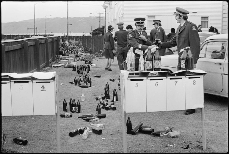 Image: Evidence of gang warfare in Petone - Photograph taken by Ian Mackley