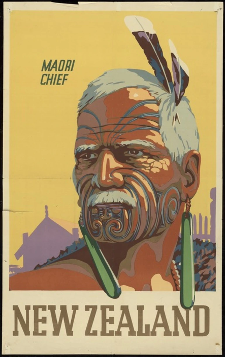 Image: [New Zealand Government Tourist Department] :Maori chief. New Zealand [1930-1940s]