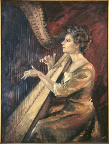 Image: Lynch, Julia Bridget, 1896-1975 :Nocturne ; [portrait of Dorothea Franchi. 1962]