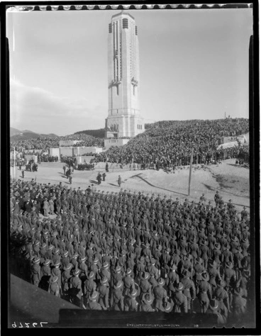 Image: Carillon War Memorial opening, Wellington, Anzac Day 1932
