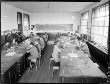 Image: Students in science laboratory at Samuel Marsden School, Karori, Wellington