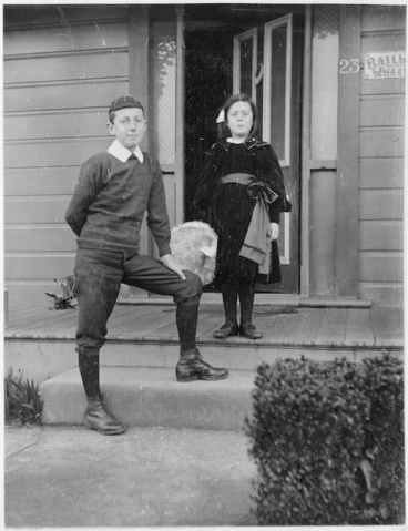 Image: Phyllis and William Godber, the photographer's children, at their home in Petone