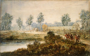 Image: [Brees, Samuel Charles] 1810-1865 :The Fort Richmond. Hutt Bridge [1845]