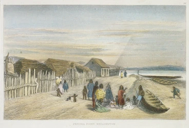 Image: [Brees, Samuel Charles] 1810-1865 :Pipitea Point, Wellington [Between 1842 and 1845] Engraved by Henry Melville. Drawn by S C Brees. [London, 1847]
