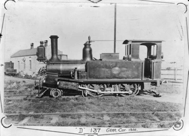 Image: D Class steam locomotive, Gear Company locomotive no. 2 (D 137), 2-4-0T.