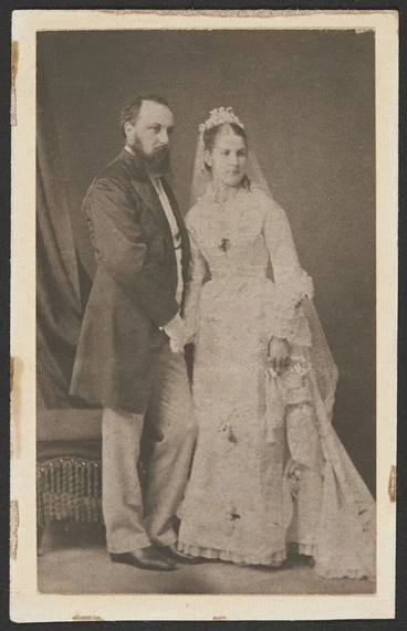Image: Sir Robert and Lady Anna Stout on their wedding day