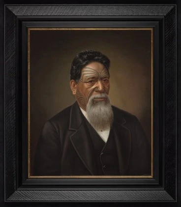 Image: Lindauer, Gottfried, 1839-1926 :[Portrait of Wiremu Tako Ngatata. ca 1880]