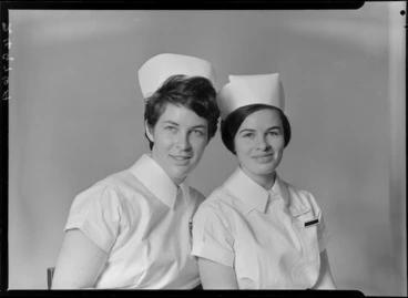 Image: Nurses, including Nurse Moore, Wellington Hospital, State Final, November 1965