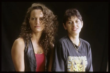 Image: Actor Rena Owen with Once were warriors screenwriter Riwia Brown