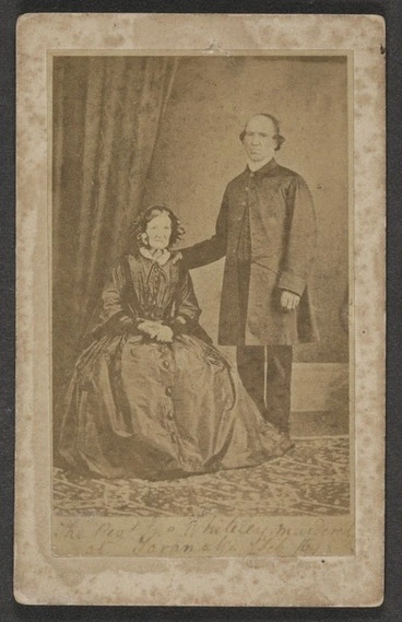 Image: Photographer unidentified : Husband and wife, Reverend John Whiteley and Mary Ann Whiteley