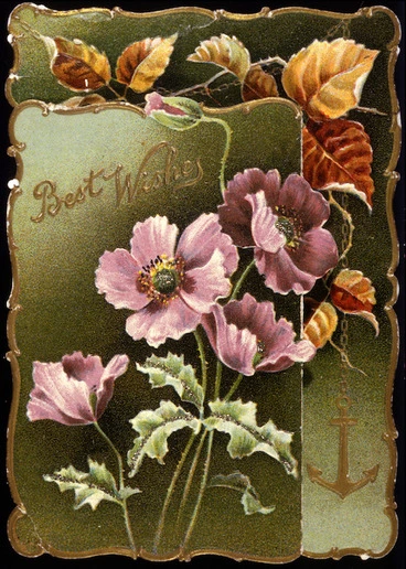 Image: Best wishes. To greet you for a right happy Christmas. [Card, closed. 1900-1910?]