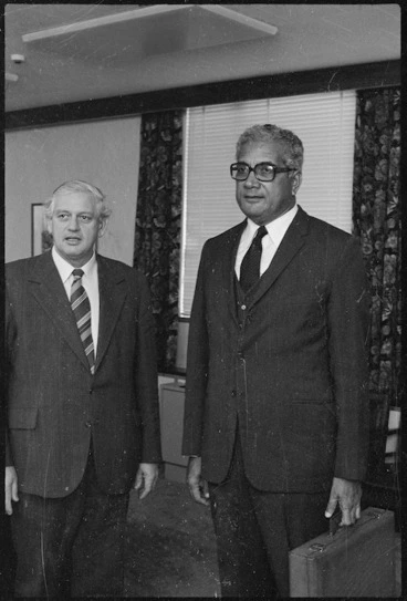 Image: New Zealand Prime Minister Norman Kirk, and Fijian Prime Minister Ratu Sir Kamisese Mara