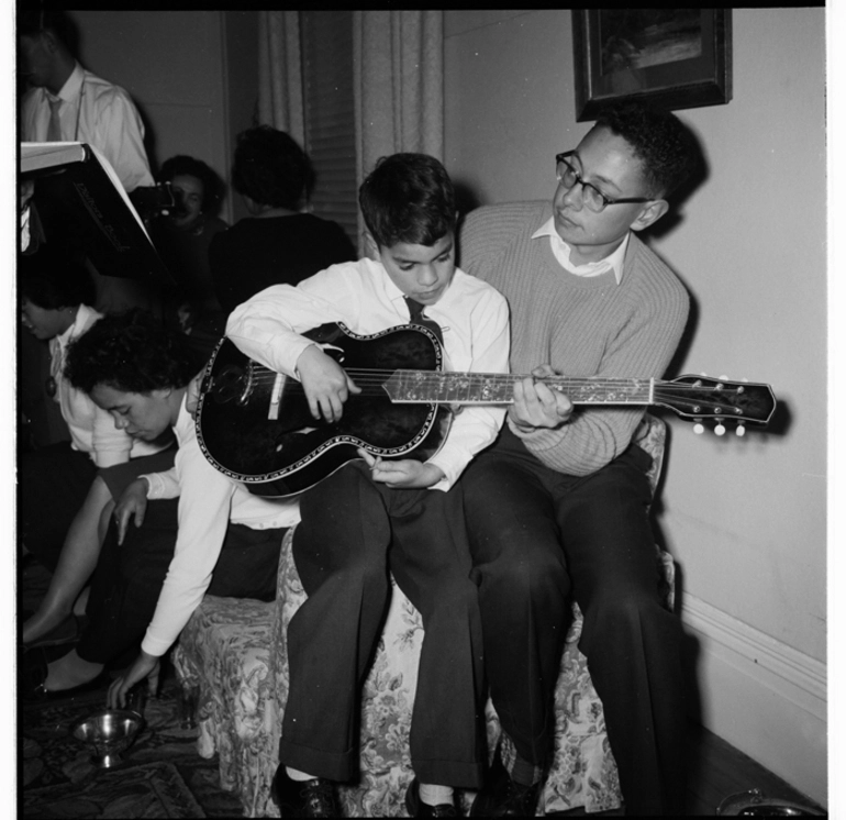 Image: Ngati Poneke Young Maori Club attends a party, Wellington