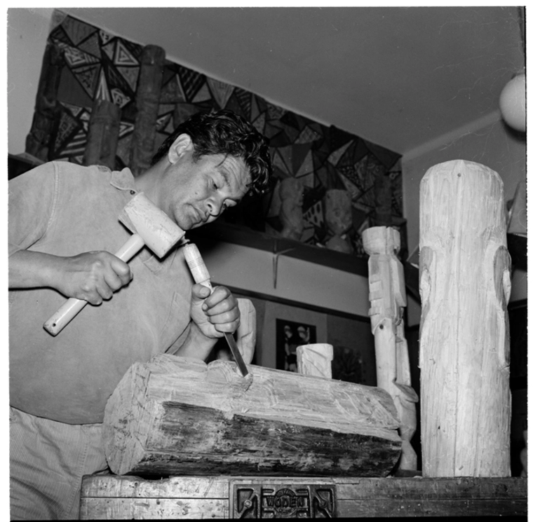 Image: Arnold Wilson in his workshop at Bay of Islands College, Kawakawa