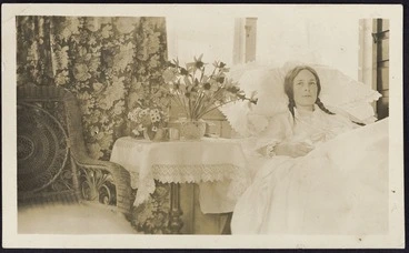 Image: Photographer unknown :Photograph of woman in bed