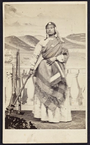 Image: Peyman, Benjamin, 1823/24-1897 :Portrait of Karaana or Caroline, sister to the Queen of Nukumaru
