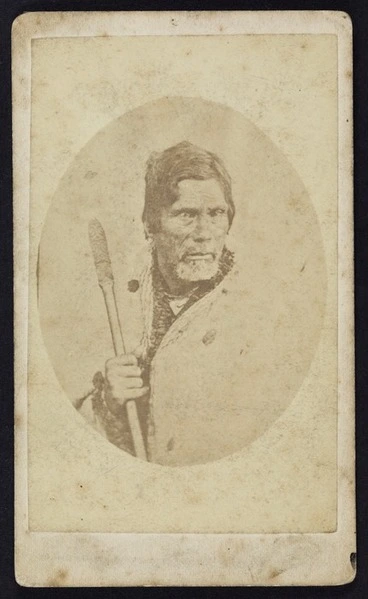 Image: Photographer unknown :Portrait of Wiremu Naera Te Awaitaia d 1866