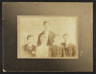 Image: Group portrait of Lady Anna Paterson Stout and her four sons