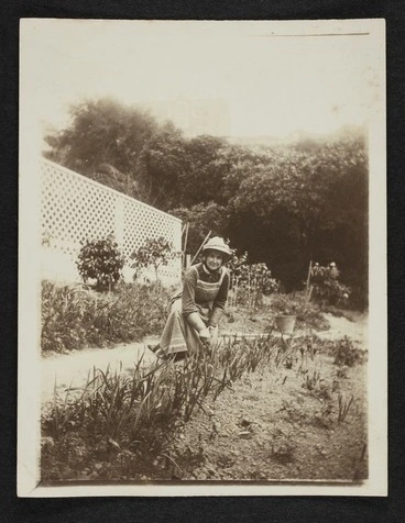 Image: Lady Anna Paterson Stout in her garden