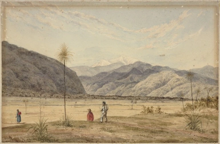 Image: [Smith, William Mein] 1799-1869 :[Exploring party in the Wairarapa. 1840s?]