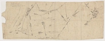 Image: Buck, William Seldon, 1846-1919 :Land taken for construction of defence works at Ngaauranga in Blk XII, Belmont S. Dist. Wellington Rd. Distt., being part of sec. 8 Harbour Distt. [ms map] [ca. 1907]