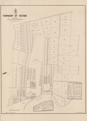 Image: Township of Foxton / surveyed by J.T. Stewart ... [et al.] ; Henry Jackson chief surveyor 1866.