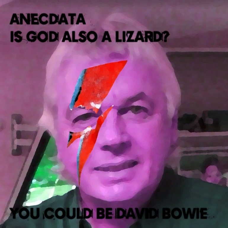 Image: Is God also a lizard? ; You could be David Bowie / Anecdata.